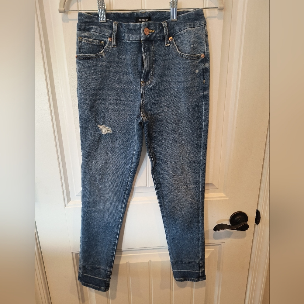 Skinny mid rise Jeggings short